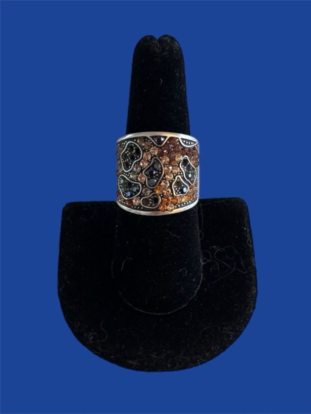Brighton Totem Trinity Leopard Ring Size 8 Large Chunk NWT Rare Find!